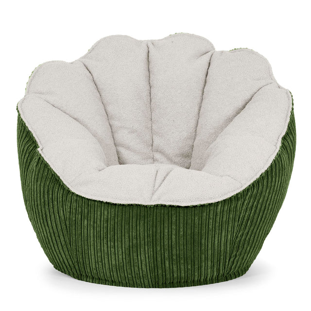 Puf Saco Natalia - Boucle & Pana Clásica Bosque Verde 01