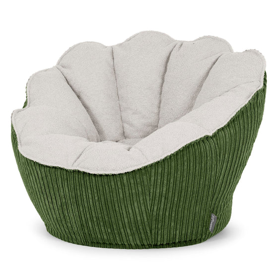 Puf Saco Natalia - Boucle & Pana Clásica Bosque Verde 02