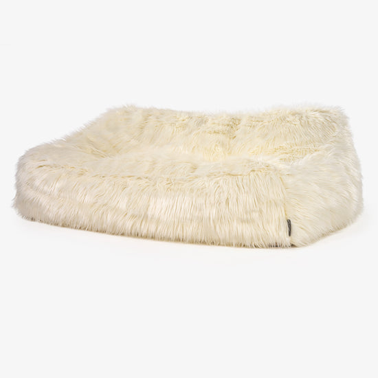 Puf Sillón Encorvado - Piel Sintética Mongola Crema 01