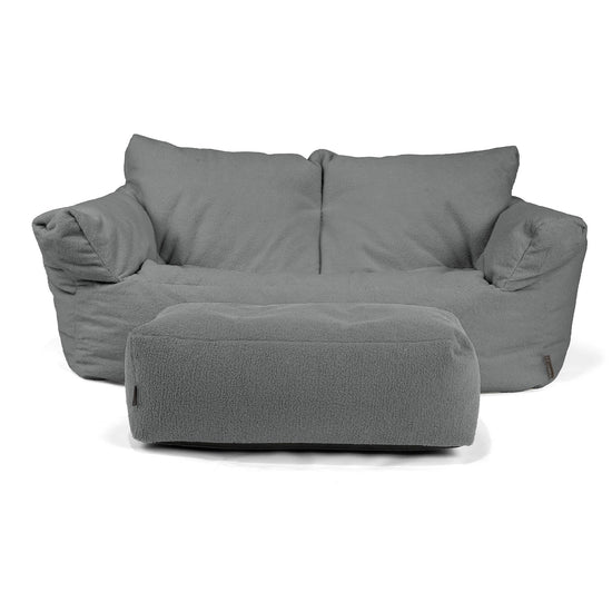 Puf Sofá Josephine - Boucle Gris 02