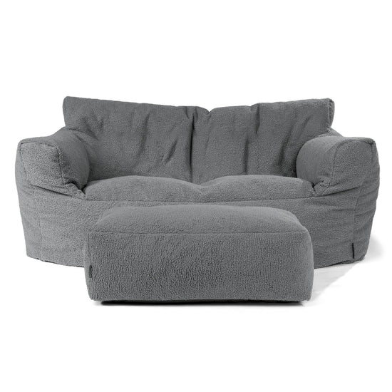 Puf Sofá Josephine - Boucle Gris 02