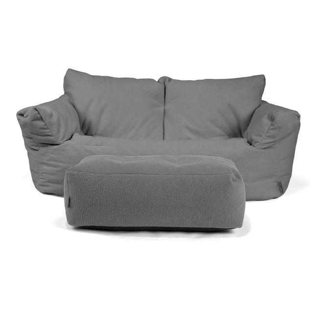 Puf Sofá Josephine - Boucle Gris 02