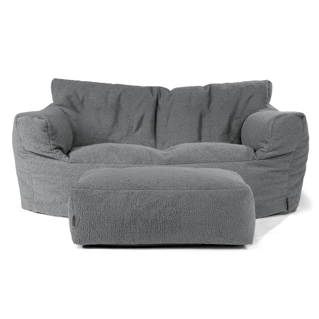 Puf Sofá Josephine - Boucle Gris 02