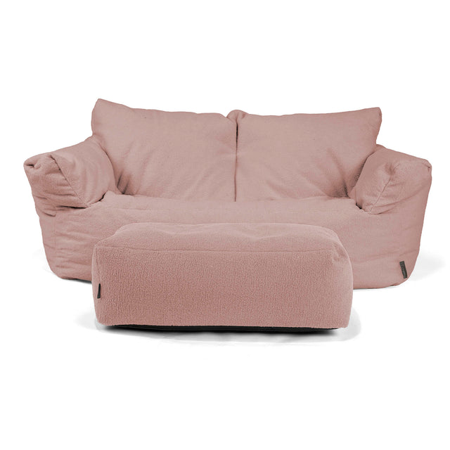 Puf Sofá Josephine - Boucle Rosa 02