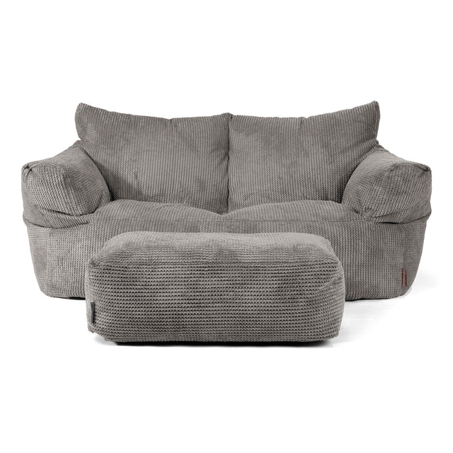 Puf Sofá Josephine - Pompón Carbón Gris 02