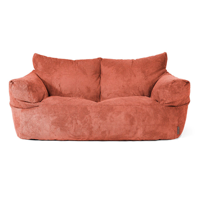 Puf Sofá Josephine - Pompón Naranja Calabaza 01
