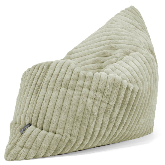 Puff Cama Gigante XL - Pana de Felpa Ultra Verde Salvia 02