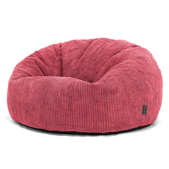 Puff Gigante Sofá Clásica - Pompón Rojo pastel 01
