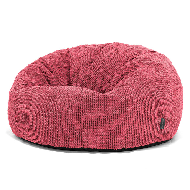 Puff Gigante Sofá Clásica - Pompón Rojo pastel 01