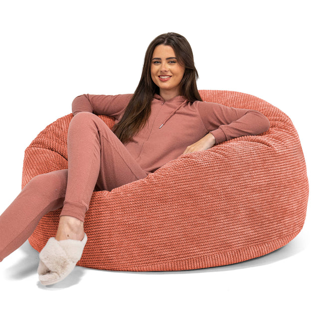 Puff Gigante Sofá 'Mamut' - Pompón Naranja Calabaza 01