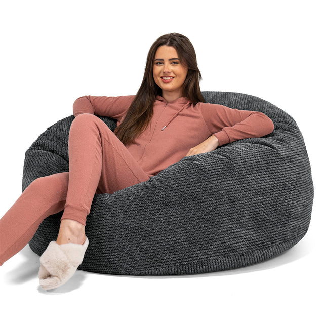 Puff Gigante Sofá 'Mamut' - Pompón Negro 01