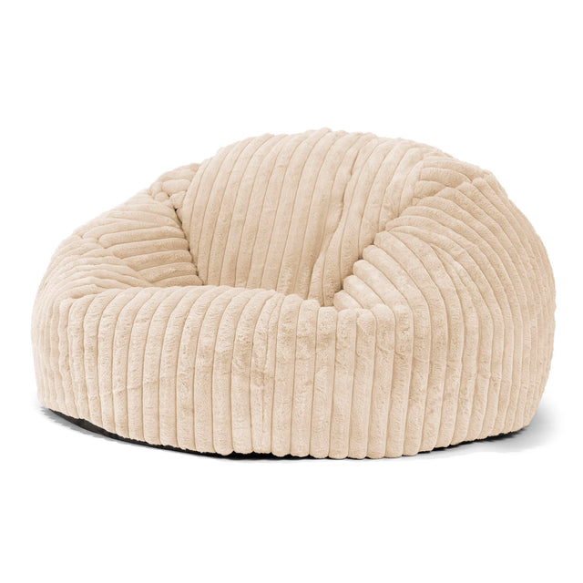 Puff Gigante Sofá Clásica - Pana de Felpa Ultra Crema 01