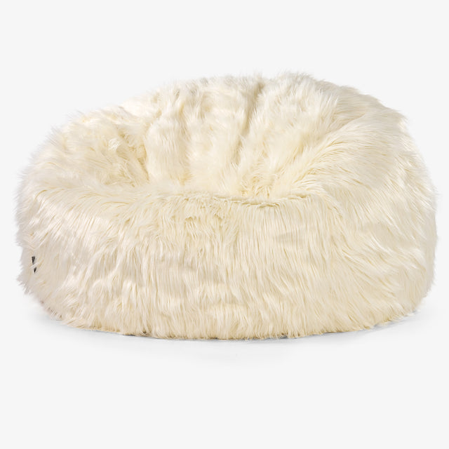 Puff Gigante Sofá Clásica - Piel Sintética Mongola Crema 01