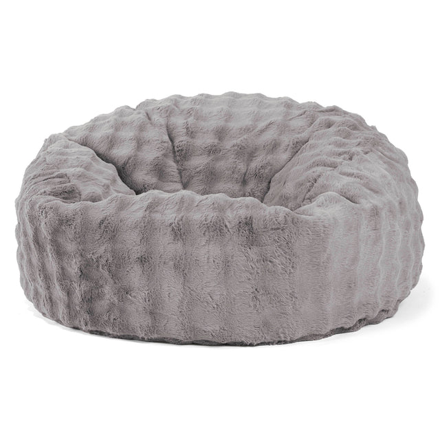 Puff Gigante Sofá 'Mamut' - Piel Sintética de Burbuja Gris 01