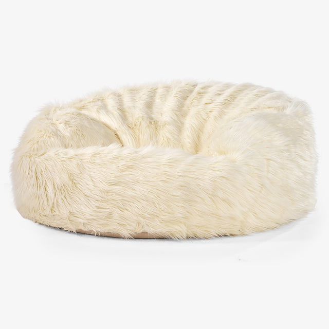 Puff Gigante Sofá 'Mamut' - Piel Sintética Mongola Crema 01