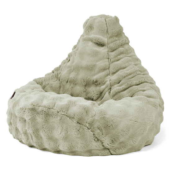 Puff Pera - Piel Sintética de Burbuja Verde Salvia 02
