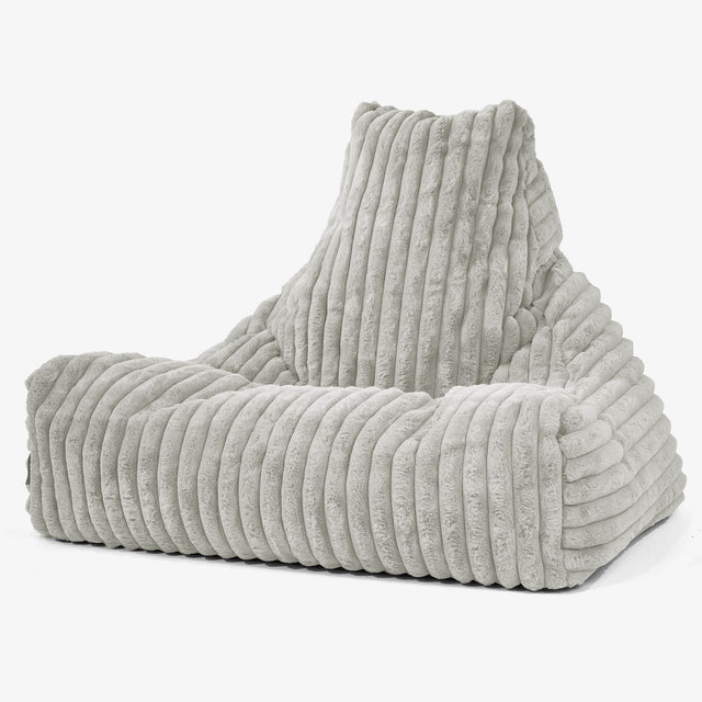 Puff Pera 'Relajarse' - Pana de Felpa Ultra Verde Salvia 01