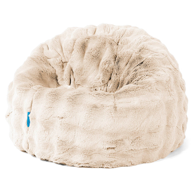 Puff Redondo Infantil 1-5 años - Piel Sintética de Burbuja Crema 01