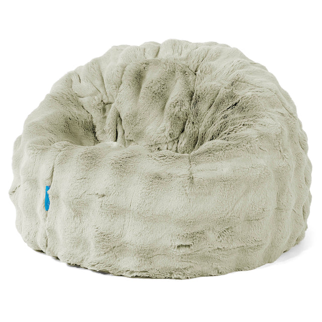 Puff Redondo Infantil 1-5 años - Piel Sintética de Burbuja Verde Salvia 01