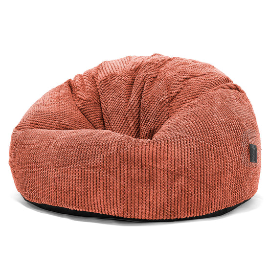 Puff Redondo - Pompón Naranja Calabaza 01