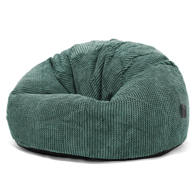 Puff Redondo - Pompón Verde Musgo 01