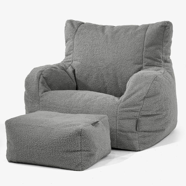 Puff Sillón Josephine - Boucle Gris 02