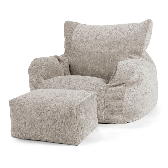 Puff Sillón Josephine - Chenilla Premium Gris 02