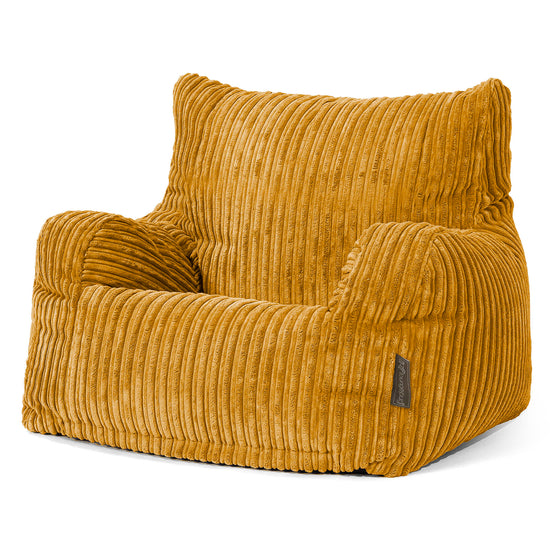 Puff Sillón Josephine - Pana Clásica Miel Dorada 01