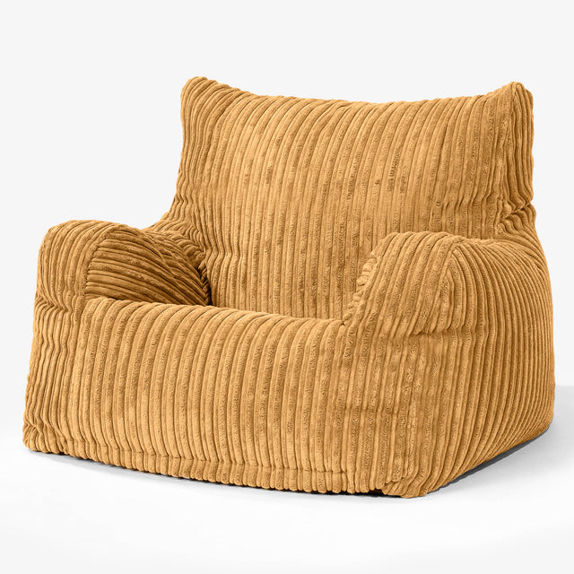 Puff Sillón Josephine - Pana Clásica Miel Dorada 01