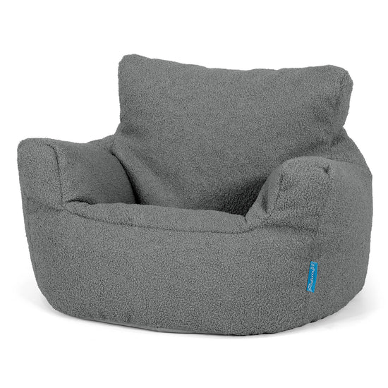 Puff Sillón para niños 1-3 años - Boucle Gris 01