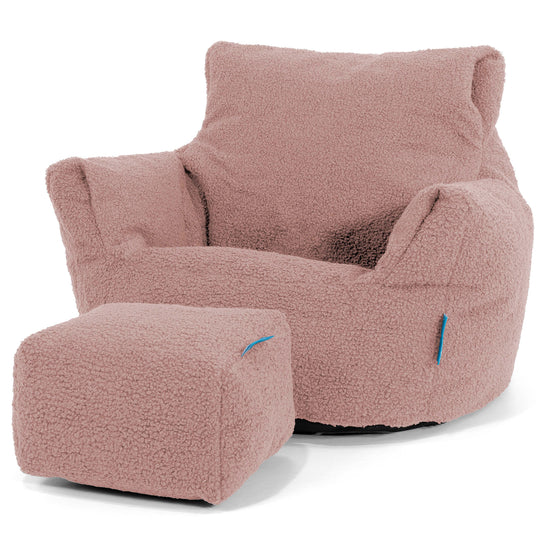 Puff Sillón para niños 1-3 años - Boucle Rosa 02