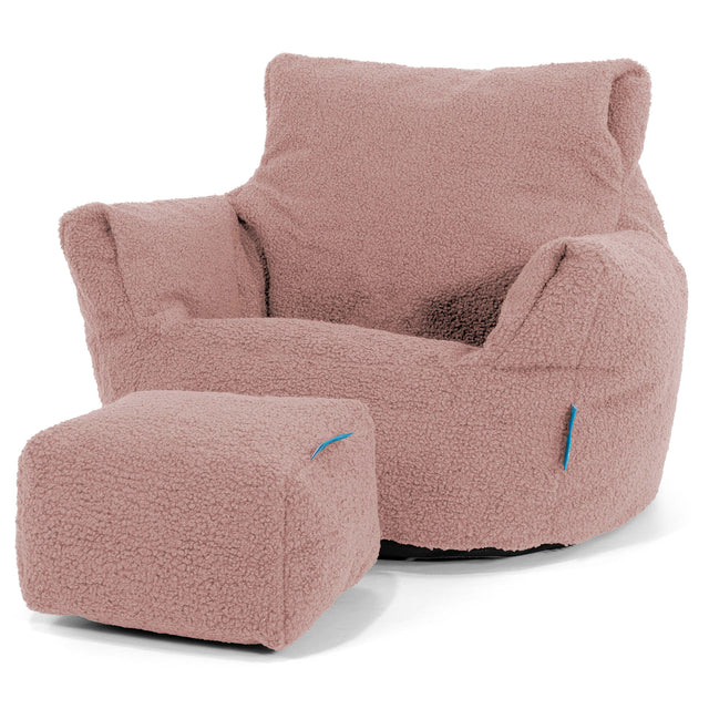 Puff Sillón para niños 1-3 años - Boucle Rosa 02