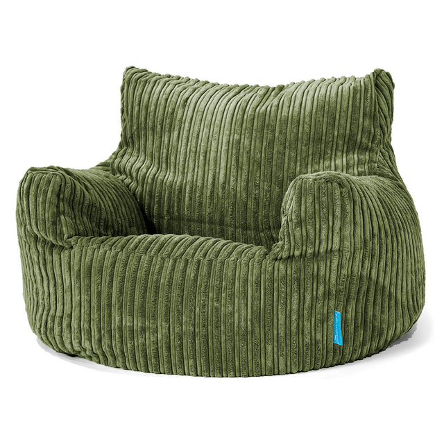 Puff Sillón para niños 3-8 años - Pana Clásica Bosque Verde 01
