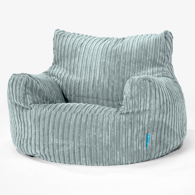 Puff Sillón para niños 3-8 años - Pana Clásica Menta 01