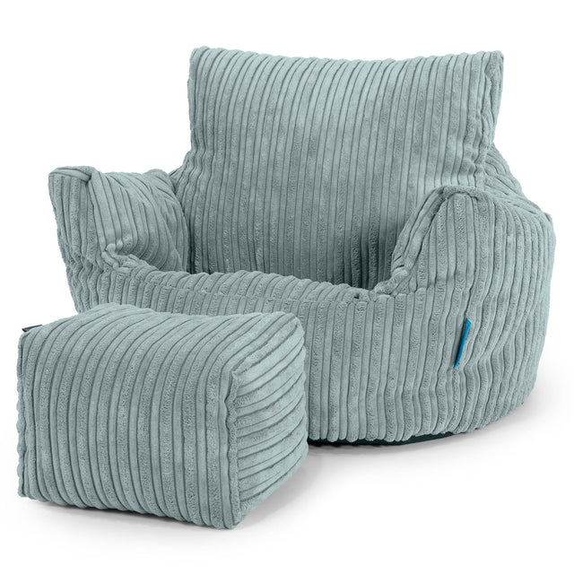 Puff Sillón para niños 1-3 años - Pana Clásica Menta 02