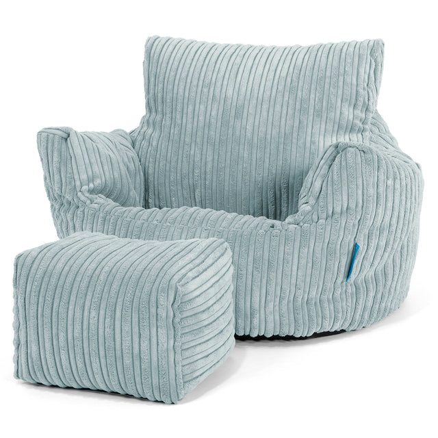 Puff Sillón para niños 1-3 años - Pana Clásica Menta 02