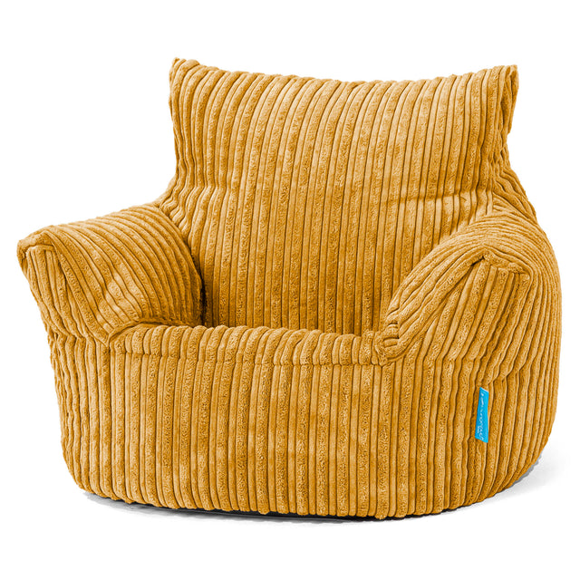 Puff Sillón para niños 1-3 años - Pana Clásica Miel Dorada 01