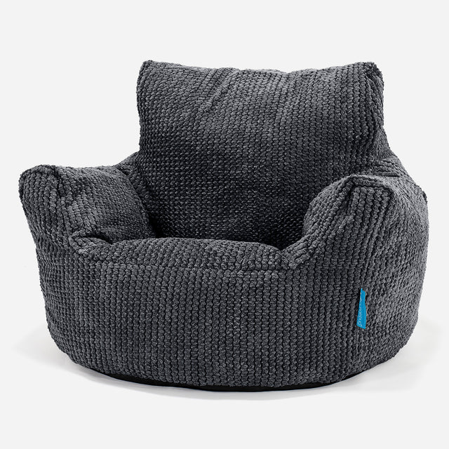 Puff Sillón para niños - Pompón Negro 01