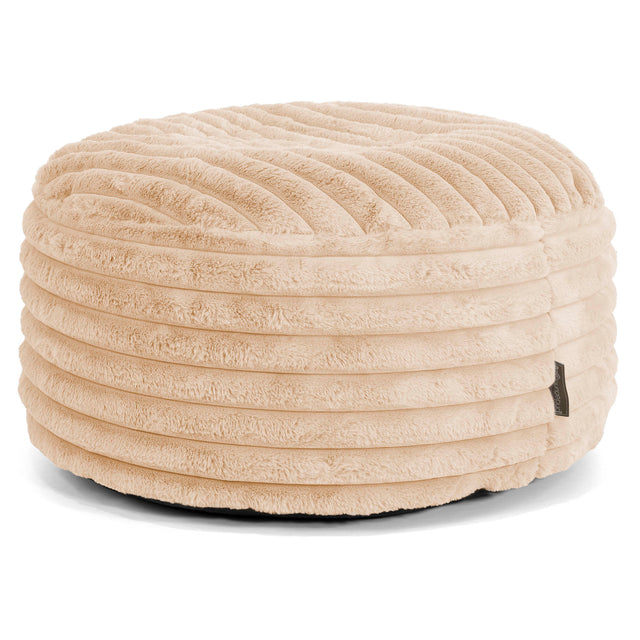 Puff Taburete - Pana de Felpa Ultra Durazno 01