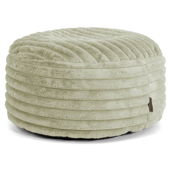 Puff Taburete - Pana de Felpa Ultra Verde Salvia 01