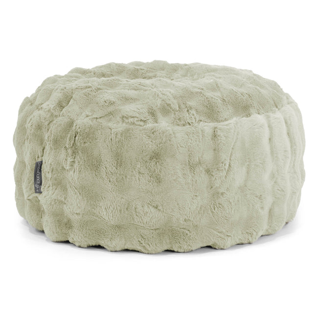 Puff Taburete - Piel Sintética de Burbuja Verde Salvia 01