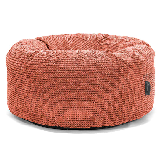 Puff Taburete - Pompón Naranja Calabaza 01