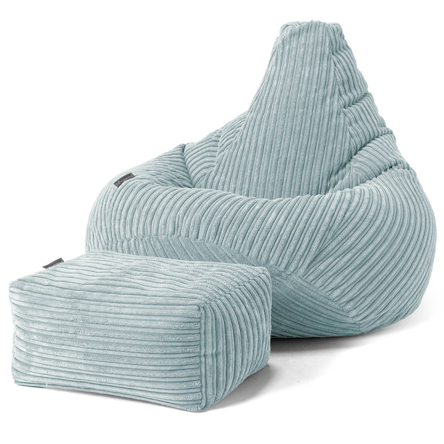 Silla De Juego Puf - Pana Clásica Menta 01