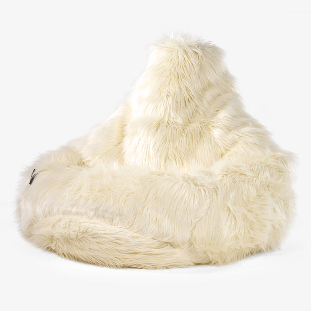 Silla De Juego Puf - Piel Sintética Mongola Crema 01