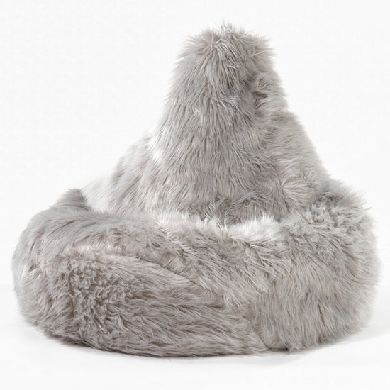 Silla De Juego Puf - Piel Sintética Mongola Gris 01