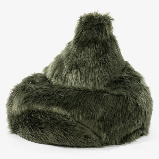 Silla De Juego Puf - Piel Sintética Mongola Verde salvia 01