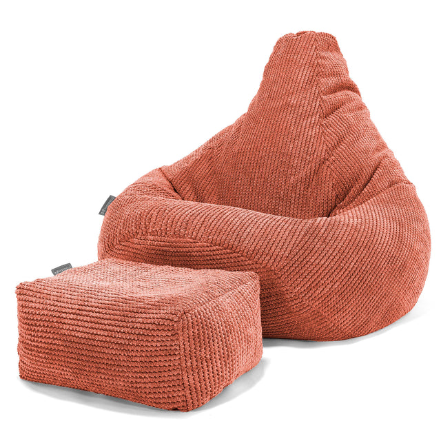 Silla De Juego Puf - Pompón Naranja Calabaza 01
