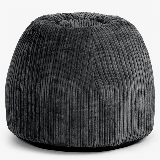 Silla Pouf de Oficina Ergonómica - Pana Clásica Negro - 01