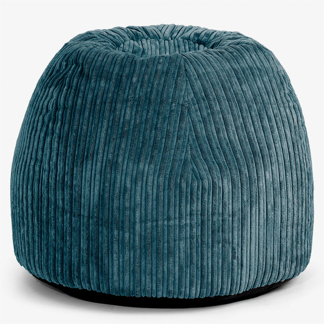 Silla Pouf de Oficina Ergonómica - Pana Clásica Turquesa - 01