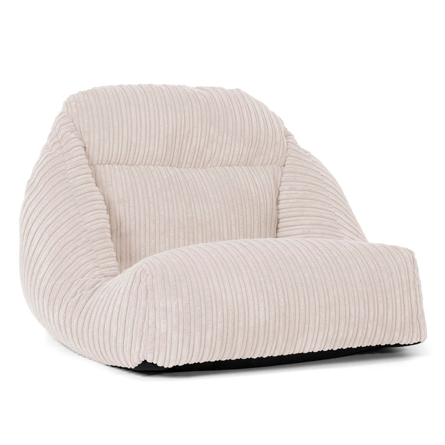 Silla Puff de Suelo Aya - Pana Clásica Marfil 01